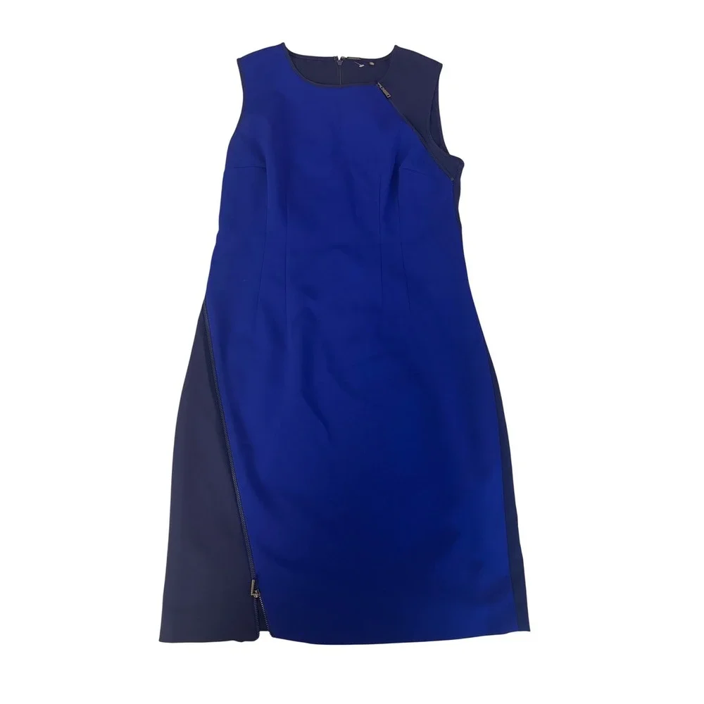 Karen Millen Color Block Dress‎ – Cobalt Blue & Navy - UK12/US8 - Picture 2 of 6